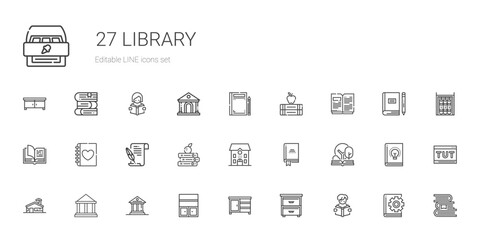 library icons set