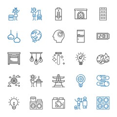 electric icons set