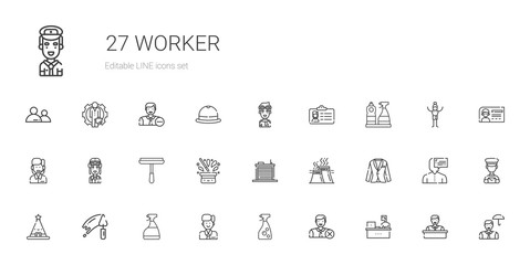 worker icons set