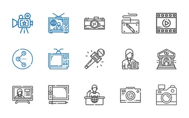 multimedia icons set