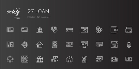 loan icons set
