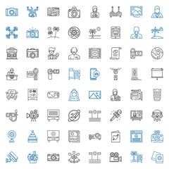 camera icons set