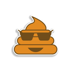 cool shit colored emoji sticker icon. Element of emoji for mobile concept and web apps illustration.