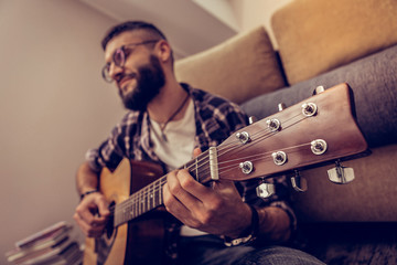 Obraz premium Selective focus of a professional music instrument