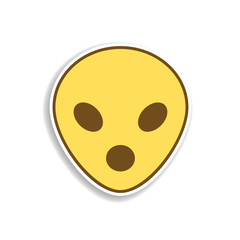 alien colored emoji sticker icon. Element of emoji for mobile concept and web apps illustration.