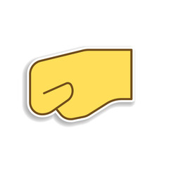 fist colored emoji sticker icon. Element of emoji for mobile concept and web apps illustration.