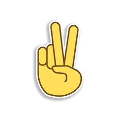 world with your hands colored emoji sticker icon. Element of emoji for mobile concept and web apps illustration.