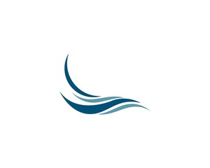 Fototapeta na wymiar Water wave logo vector icon illustration