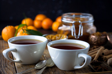 tangarine marmalade jam. dark food photo style