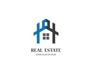 Real estate logo icon illustration