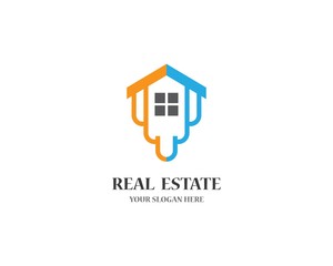 Real estate logo icon illustration