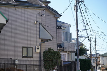 Fototapeta na wymiar 日本の住宅　建物　二階建て　家　建築　壁　住居　