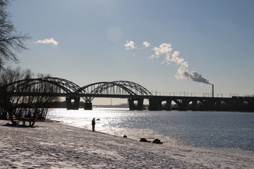 bridge across the Dnieper