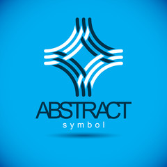 Vector geometric shape best for use as business identity abstract logo, icon. Creative logothype, emblem.