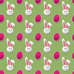 Obraz premium Abstract Seamless Easter Pattern - Greetings Card or Background Vector Design 