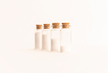 bottle of white crystals