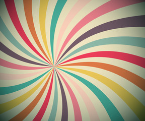 Vintage Star Shaped Vector Background. Vignetting Radial Swirled Retro Starburst Backdrop for Graphic Designers.