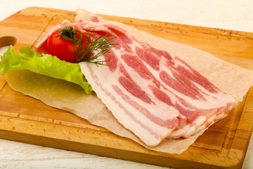 Raw bacon