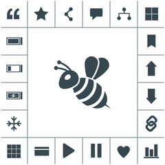 Bee vector icon.