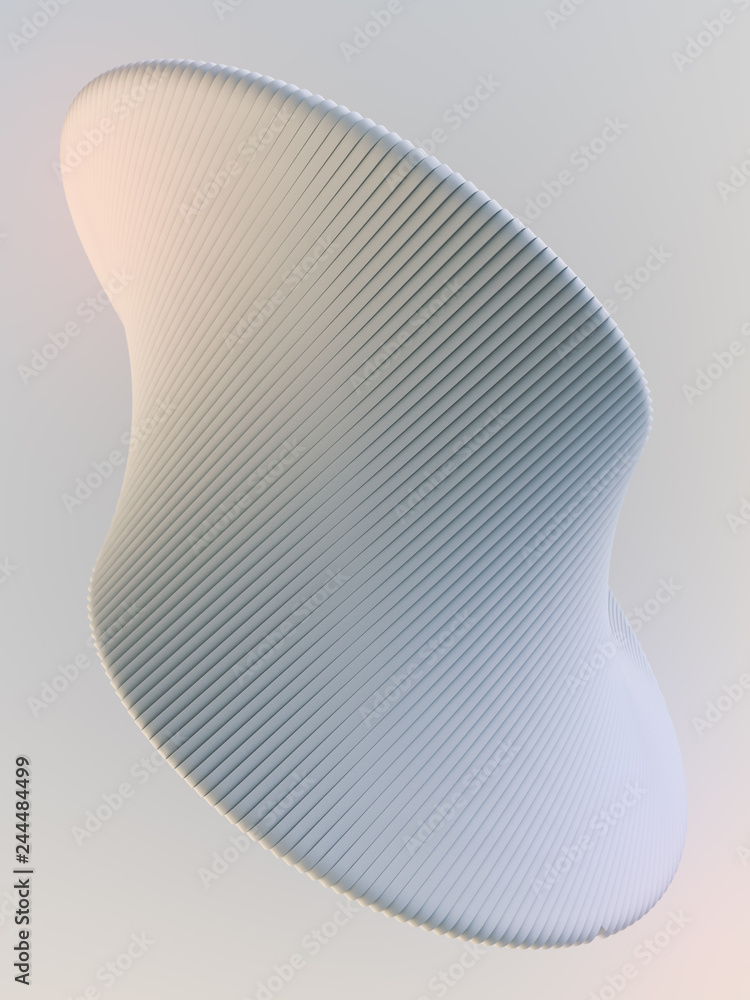 Aufkleber white stripe pattern futuristic background. 3d render illustration