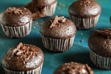 Chocolate Muffins on the Table