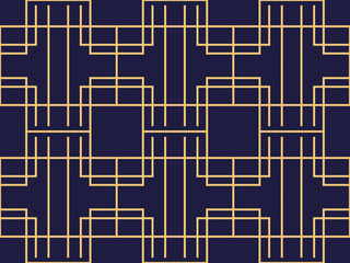 Art deco naadloos patroon. Achtergrond met een patroon van lijnen, stijl jaren 1920, 1930. vector illustratie