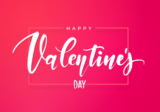 Bright hand drawn pink St. Valentine's Day vector design for banner, card, flyer or parrty invitation.