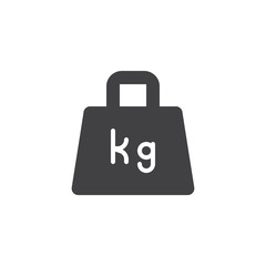 Weight kilogram vector icon. filled flat sign for mobile concept and web design. Weight simple solid icon. Symbol, logo illustration. Pixel perfect vector graphics