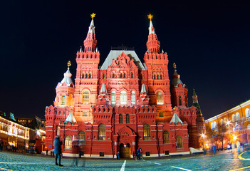 Obraz premium The historical center of Moscow at different times of the year Footage shot on a city street ,Russia date: 2016 - 2017, the picture architecture, buildings, sky 