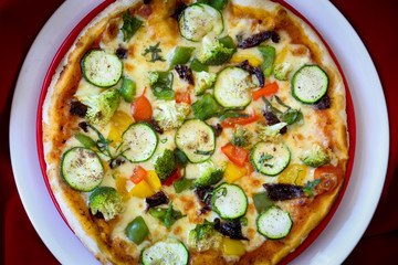 Indian capsicum Pizza with spicy