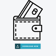 Wallet vector icon