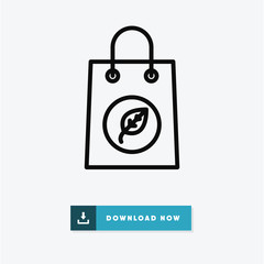 Eco bag vector icon