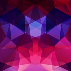 Background of pink, purple, blue geometric shapes. Mosaic pattern. Vector EPS 10. Vector illustration