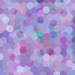 Fototapeta premium Geometric pattern, vector background with hexagons in violet, pink, blue  tones. Illustration pattern