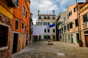 Drying Linen in Venice, Italy