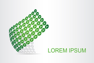 Abstract technology logo stylized spherical surface with abstract shapes. This logo is suitable for global company, world technologies, media and publicity agencies 