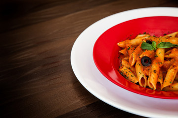 Indian macaroni with spicy, Semi circle macaroni