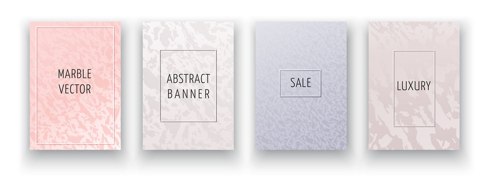 Set of marble backgrounds for wedding, cosmetic, 8 march, parfume shops