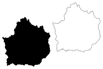 Kamphaeng Phet Province (Kingdom of Thailand, Siam, Provinces of Thailand) map vector illustration, scribble sketch Kamphaeng Phet map