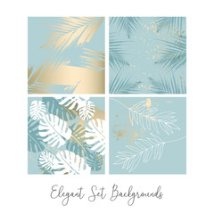 Tropical Worn Floral pastel blue blush gold pattern