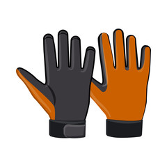 Vector illustration of glove and winter symbol. Set of glove and equipment stock symbol for web.