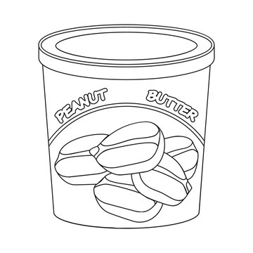 Isolated object of can and food icon. Collection of can and package stock symbol for web.