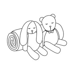 Isolated object of dreams and night icon. Set of dreams and bedroom stock vector illustration.