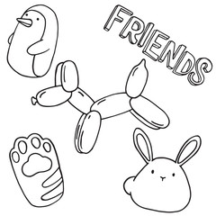 Patch set on white background. Vector illustration