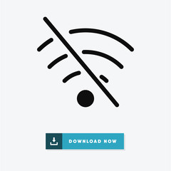 No signal vector icon