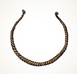 Fototapeta premium Ancient necklace. Vector drawing