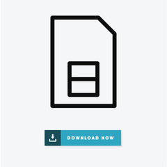 Sim card vector icon