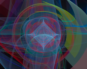 abstract digital fractal, fantasy design, disco