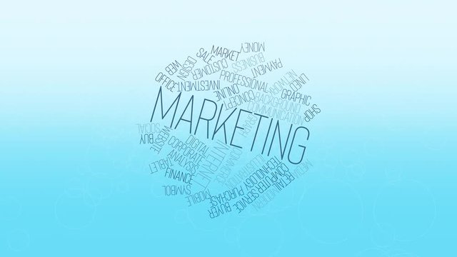 Digital marketing word cloud concept