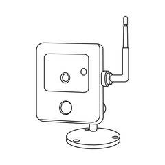 Vector design of cctv and camera icon. Collection of cctv and system stock symbol for web.